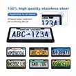 Custom Stainless Steel License Plate Frame US Standard Fit | https://www.bestnamebadges.com