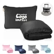 Compact Flannel Travel Blanket with Carry Bag | https://www.bestnamebadges.com