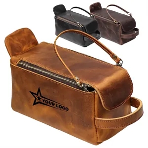 Vintage Handbag Genuine Leather Toiletry Storage Bag