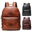 Vintage Travel Backpack Top Layer Cowhide Leather | https://www.bestnamebadges.com