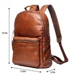 Vintage Travel Backpack Top Layer Cowhide Leather | https://www.bestnamebadges.com
