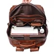 Vintage Travel Backpack Top Layer Cowhide Leather | https://www.bestnamebadges.com