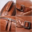 Vintage Travel Backpack Top Layer Cowhide Leather | https://www.bestnamebadges.com