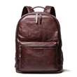 Vintage Travel Backpack Top Layer Cowhide Leather | https://www.bestnamebadges.com