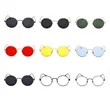 Reflective Lens Round Trendy Sunglasses | https://www.bestnamebadges.com