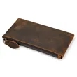 Crazy Horse Leather Men's Long Wallet Fashionable Unisex | https://www.bestnamebadges.com