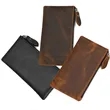 Crazy Horse Leather Men's Long Wallet Fashionable Unisex | https://www.bestnamebadges.com