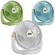 5-Speed Portable Rechargeable Desk Fan with Cover | https://www.bestnamebadges.com