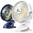 Clip-on Battery Operated Fan with LED Lights | https://www.bestnamebadges.com