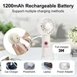 3-Speed USB Rechargeable Battery Fan with Base | https://www.bestnamebadges.com