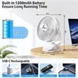 Clip-on Battery Operated Fan with LED Lights | https://www.bestnamebadges.com