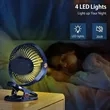 Clip-on Battery Operated Fan with LED Lights | https://www.bestnamebadges.com