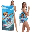 Microfiber Beach Towel Cinch Backpack | https://www.bestnamebadges.com
