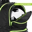 Soccer Basketball Backpack With Ball And Shoes Compartment | https://www.bestnamebadges.com