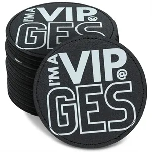 Custom Leather Coasters | https://www.bestnamebadges.com