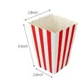 Mini Red and White Striped Popcorn Boxes | https://www.bestnamebadges.com