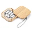 Custom Logo Wood Bamboo Charging Storage Portable Travel Kit | https://www.bestnamebadges.com