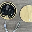 Custom Logo Wood Bamboo Charging Storage Portable Travel Kit | https://www.bestnamebadges.com