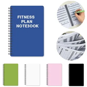 A5 Custom Spiral Bound Paper Fitness Journal Workout Planner