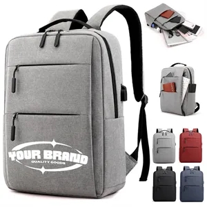 15.6 Inch Durable Backpack Laptop Bag w/ USB Charging Port
