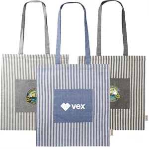 Eco-Friendly Striped Recycled Cotton Tote bags