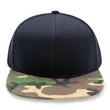 Camo snapback flat bill cap | https://www.bestnamebadges.com