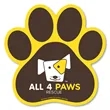 Paw Print Car Magnet 5.75 x 5.75 | https://www.bestnamebadges.com