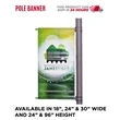 Banner Pole Double Sided Including Hardware (30" x 60") | https://www.bestnamebadges.com