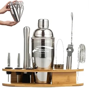 11pcs Stainless Steel Cocktail Shaker Set Bartender Kit