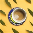 3.5" Circular/Square Pulpboard Coaster - Double-sided | https://www.bestnamebadges.com