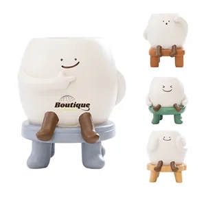 Cute Smile Resin Study Tool Pen Holders Planter Pots