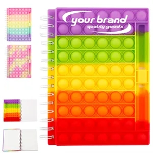 Spiral Bubble Push Pop Fidget Silicon Toy Notebook