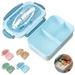 Compartment Leak Proof Bento Box Set w/ Cutlery | https://www.bestnamebadges.com