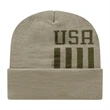 Patriotic Knit Cap with Cuff | https://www.bestnamebadges.com