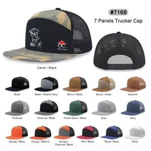 7 panel Hybrid trucker cap