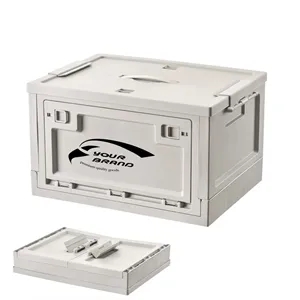Foldable Stackable Plastic Storage Box Organizer With Lid