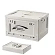 Foldable Stackable Plastic Storage Box Organizer With Lid | https://www.bestnamebadges.com