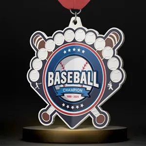 UV Printed Baseball Medals | https://www.bestnamebadges.com