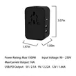 Worldwide International Universal Travel Plug Adapter | https://www.bestnamebadges.com