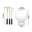 Golf Holder with Ballpoint Pens Club Office Decor Set | https://www.bestnamebadges.com
