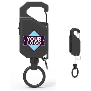 Heavy Duty Retractable Keychain with Carabiner