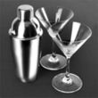 Martini Shaker Set w/ 2 Glasses | https://www.bestnamebadges.com