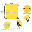 Polyester Drawstring Backpack with Reflective Strip | https://www.bestnamebadges.com