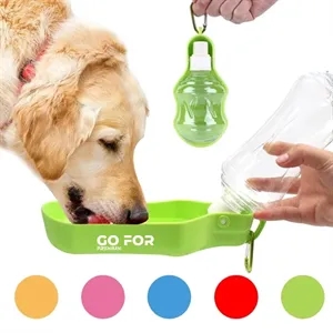 Foldable Dog Water Bottle Dispenser with Drinking Feeder