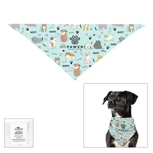 Full Color Small Triangle rPET Pet Bandana | https://www.bestnamebadges.com