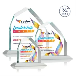 Austere Peak VividPrint™ Award - White | https://www.bestnamebadges.com
