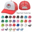 5 Panel Foam Mesh Back Trucker Cap w/Rope | https://www.bestnamebadges.com
