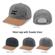 5 Panel Melton Wool Suede Cap | https://www.bestnamebadges.com