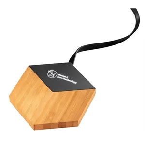 SCX Innovative Design™ Bamboo 10W Hexa Wireless Charger | https://www.bestnamebadges.com