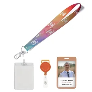 Full Color 1 inch Lanyard | https://www.bestnamebadges.com